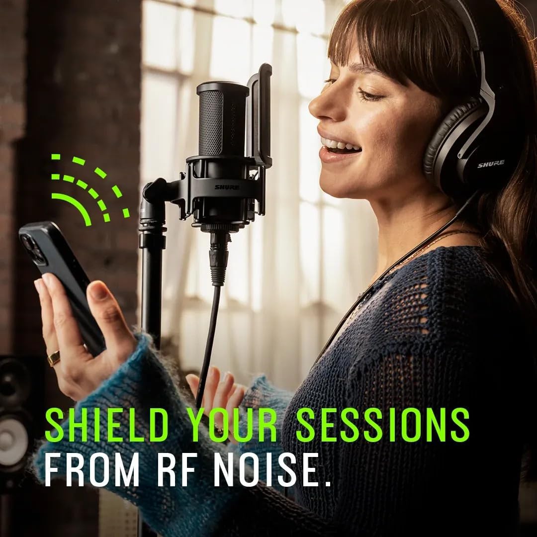 Shure SM4 Studio Recording Mikrofon, XLR Heimstudio Kondensator Mikrofon Optimiert für sanfte Vocals