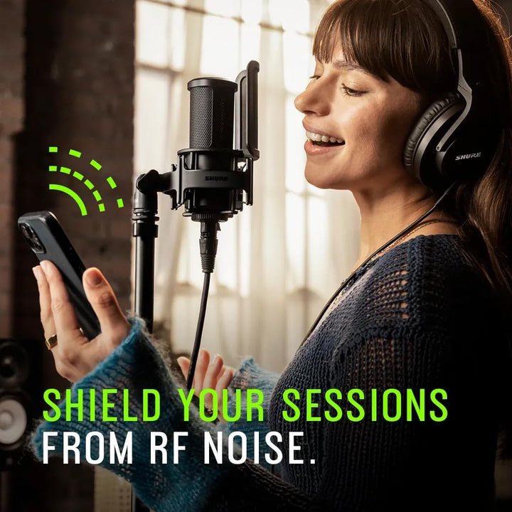 Shure SM4 Studio Recording Mikrofon, XLR Heimstudio Kondensator Mikrofon Optimiert für sanfte Vocals