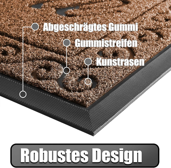 Yimobra Fussmatte Aussen, 120 x 81 cm, rutschfest, Wetterfest, Waschbar, Wellcome Schmutzfangmatte f