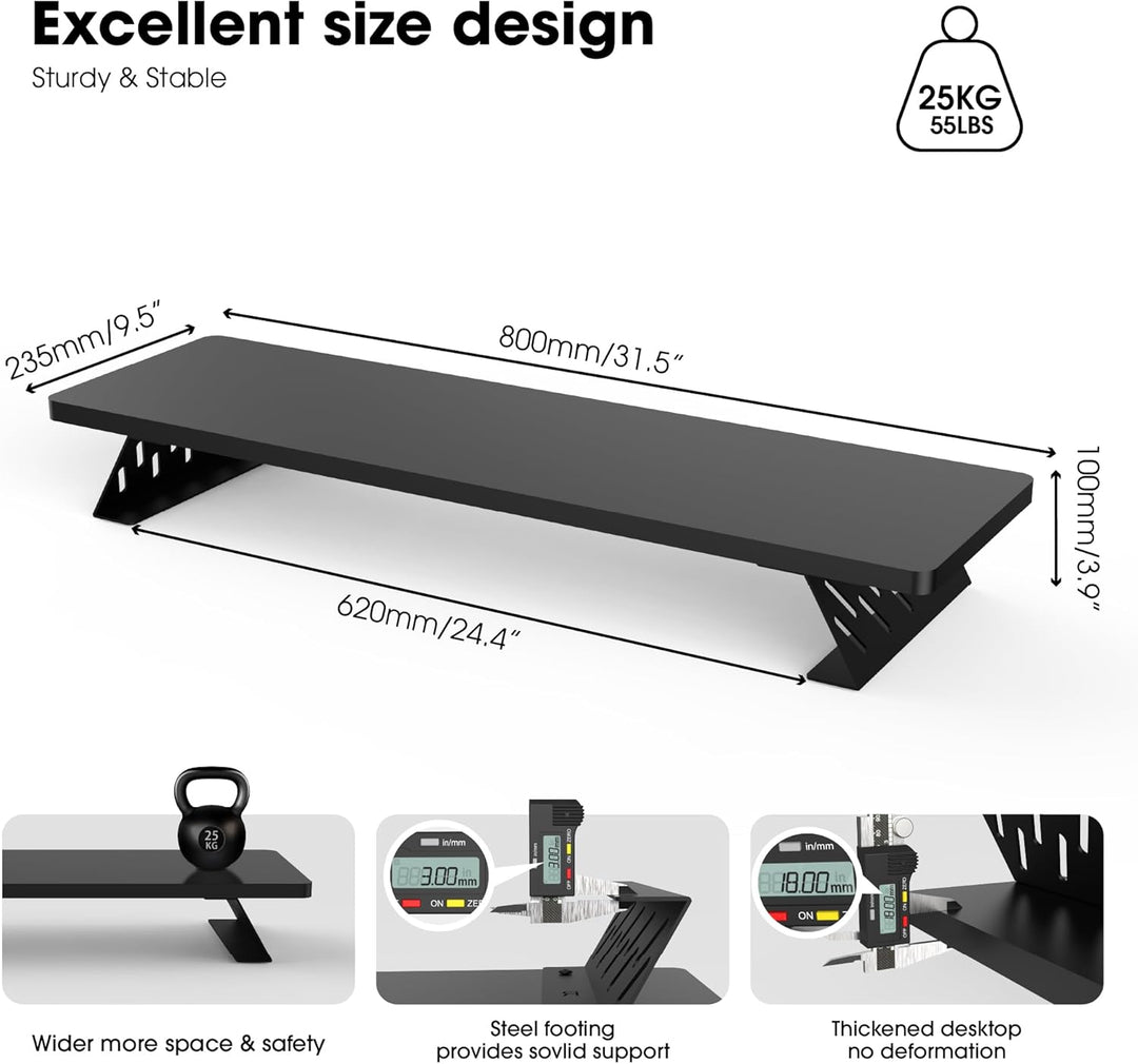 Fenge Dual Monitorständer mit Modernen Metallfüssen Multifunktionaler Bildschirmständer für Computer