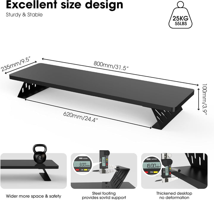 Fenge Dual Monitorständer mit Modernen Metallfüssen Multifunktionaler Bildschirmständer für Computer