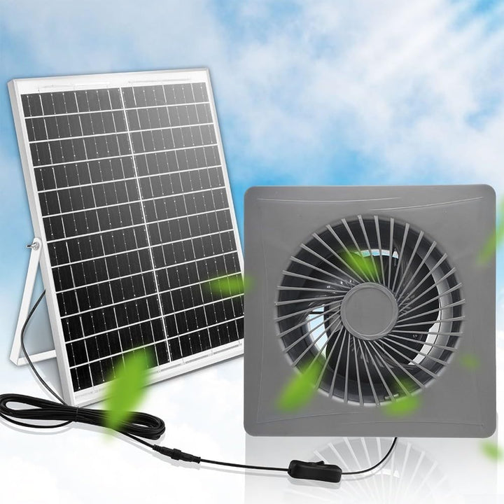 Solarmodul mit Abluftventilator, 12 V, Solarmodul-Ventilator-Set für Wohnmobil, Gewächshaus, Contain