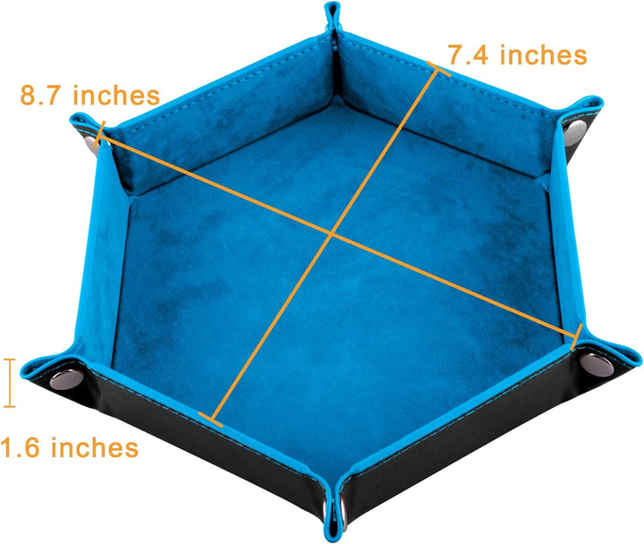 SIQUK 6 Stück Würfelbrett Doppelseitig Würfelbretter Samt Faltbar Würfeltablett Hexagon Würfelteller