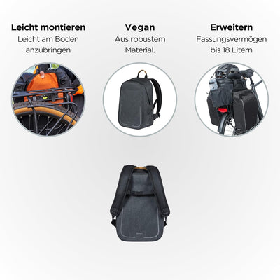 Basil Urban Dry Rucksack Einheitsgrösse Charcoalmelee, Einheitsgrösse Charcoalmelee