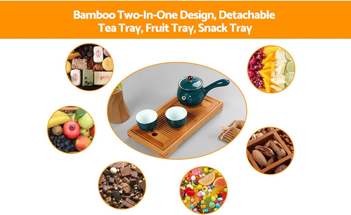 Chinesisches Teetablett aus Bambus,Geschmackvolle Bambus japanischen/chinesischen Gongfu Tee Tisch,T