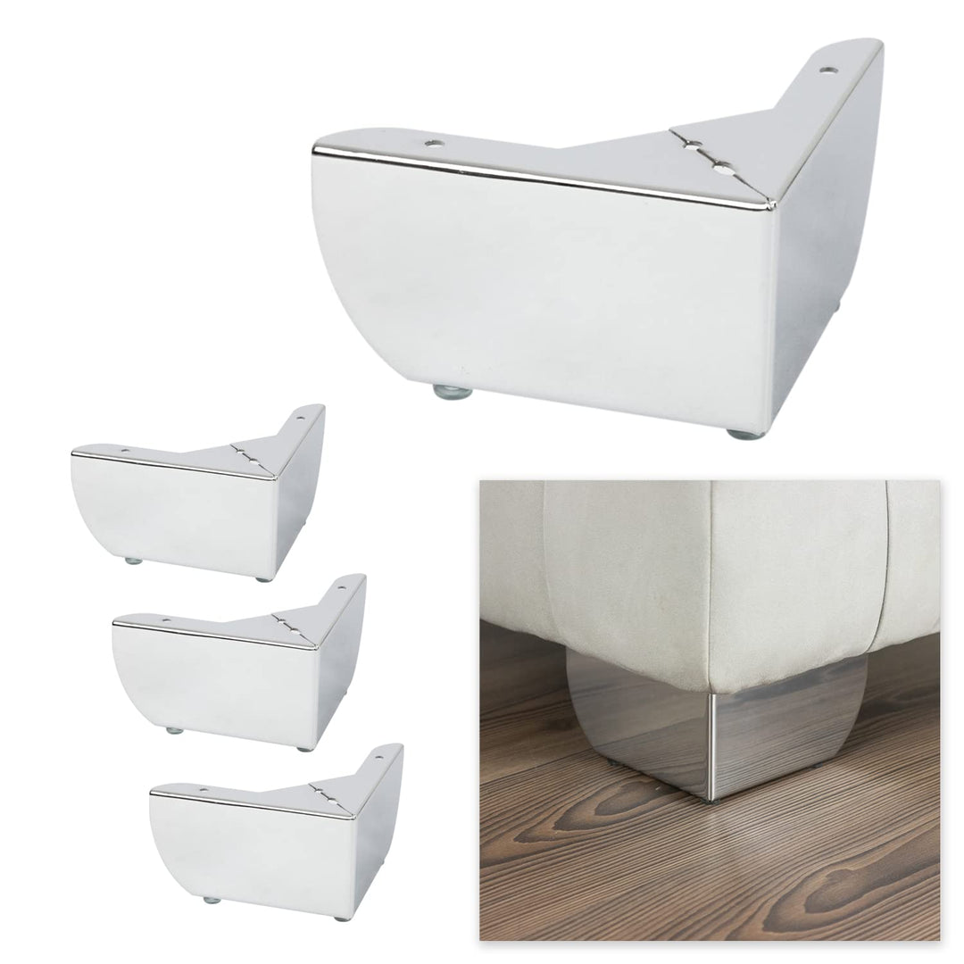 P17 | GROSSETO -Modell | 4 Fuss eingestellt +16 Schrauben | Glänzendes Chrom | Höhe 8,5 cm | Beine f