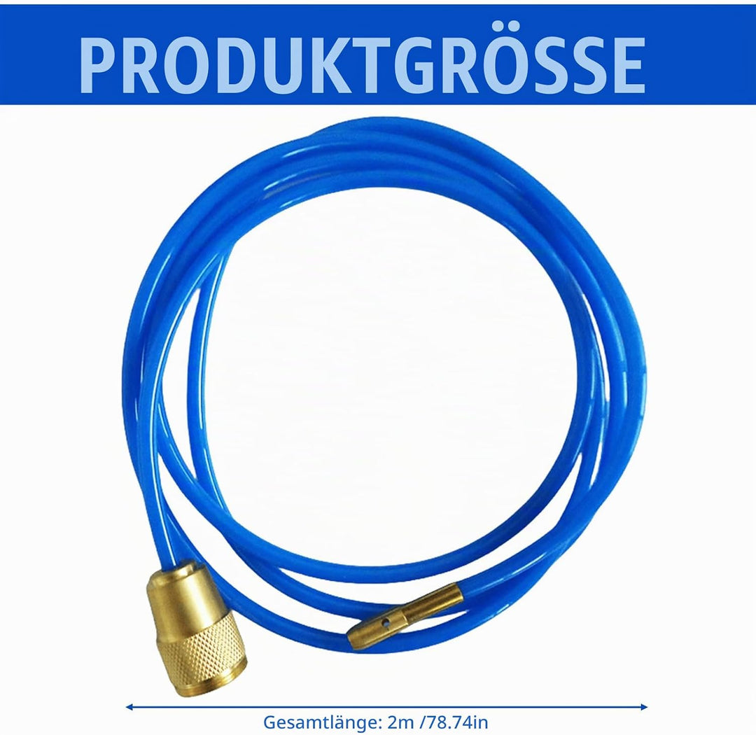 Rohrreinigungsgerät Power Clean, 2m Hochdruck Rohrreiniger, Abflussreiniger Schlauch, Rohrreinigungs