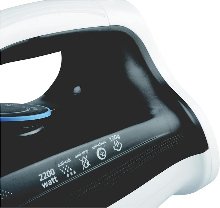 DB 2201 Dampfbügeleisen mit Anti-Tropf- und Anti-Kalk-Funktion, Selbstreinigung, 2200 W, dunkelgrau/