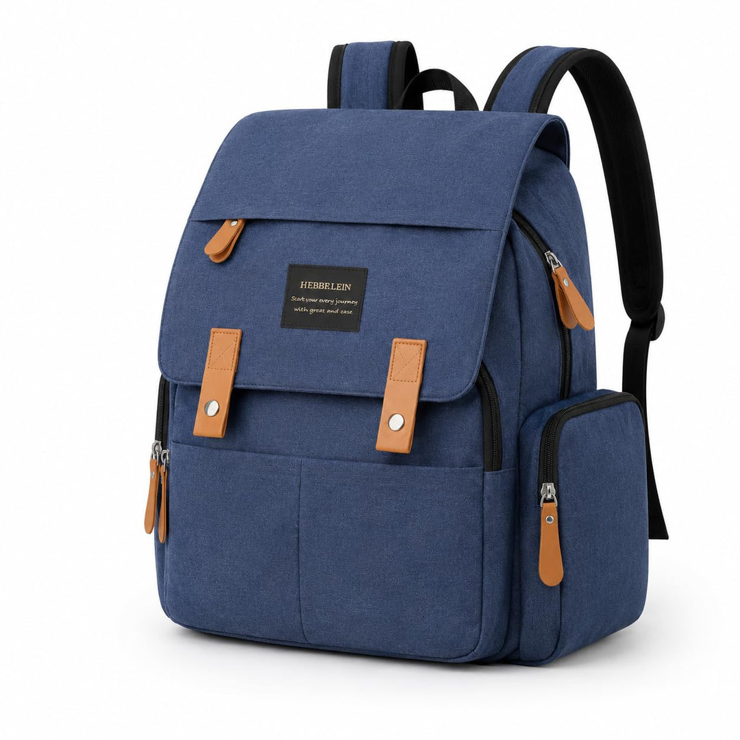 Heberlein Prestige Baby Wickelrucksack - grosse Wickeltasche für Mama & Papa, wasserabweisend mit vi