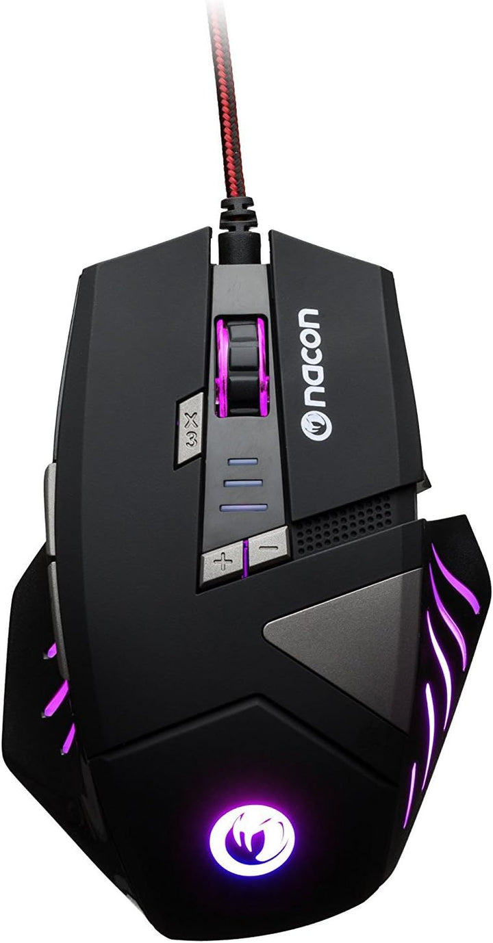 Nacon GM-300 Optical Gaming Maus (2500dpi, mehrfarbige Beleuchtung)