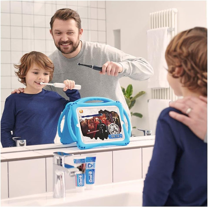 Oral-B Junior Star Wars Elektrische Zahnbürste für Kinder ab 6 Jahren, 360°-Andruckkontrolle, weiche
