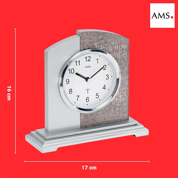AMS Moderne Tischuhr mit Funkwerk, Batterie betrieben - Modern Style Collatina- 5144