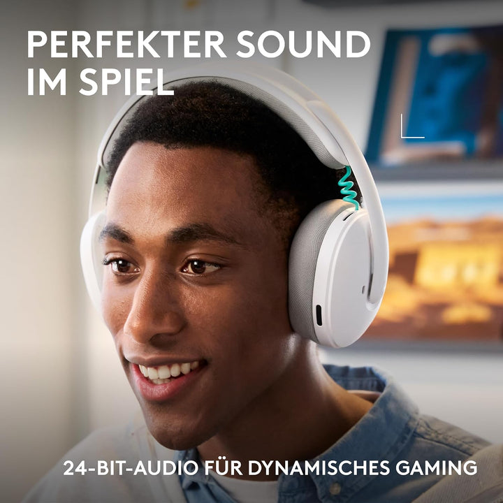 Logitech G G325 LIGHTSPEED Wireless Bluetooth Gaming-Headset Headset G325 | +24 Stunden-Akku Weiss,