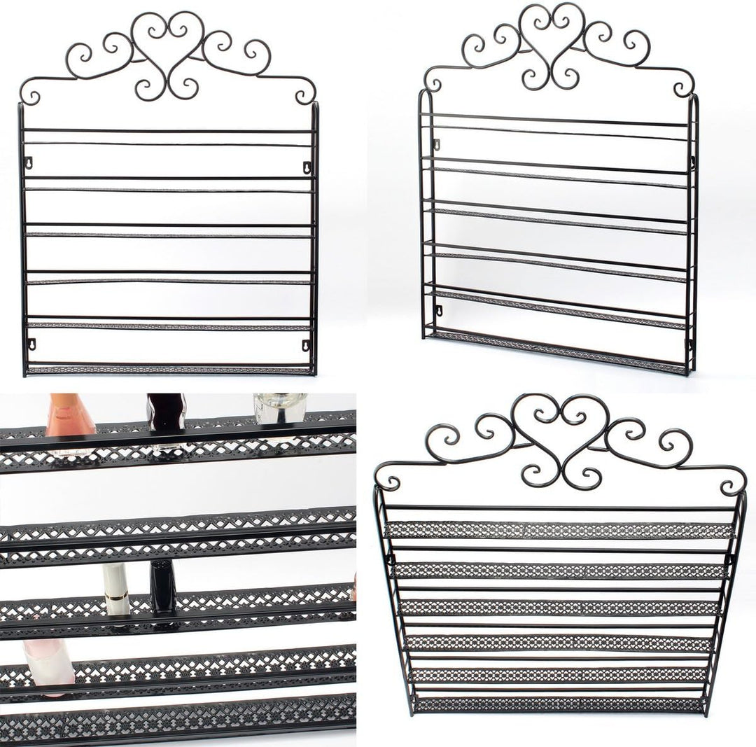 FullBerg 6 Etagen Metall Nagellack Wandregal Wandregal Lippenstift Halter Geburtstag Geschenk für Fr