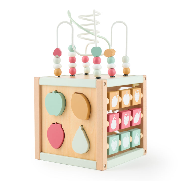 Bieco Motorikwürfel Berry nachhaltiges Holz FSC® | Spielwürfel Baby | Motorikwürfel ab 1 Jahr Activi