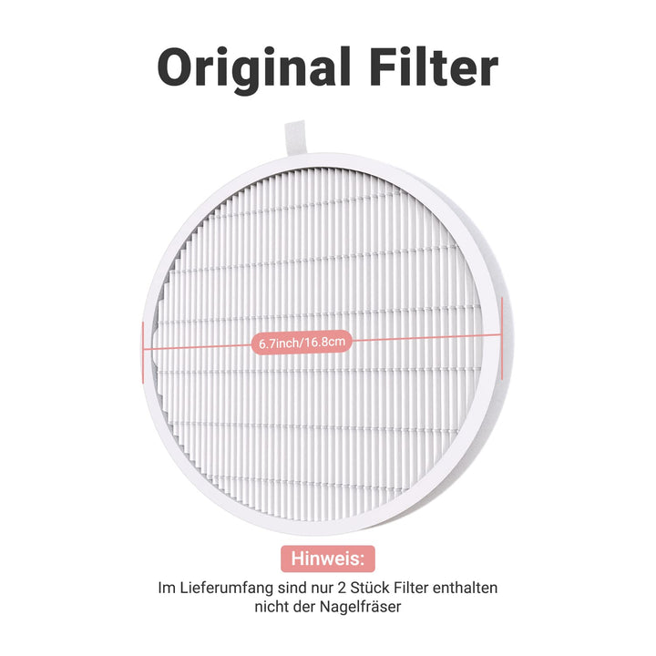 MelodySusie DR-3011/DR-3011A Nagelstaubabsauger Filter, 2 Stück Wiederverwendbar Ersatzfilter Nur fü