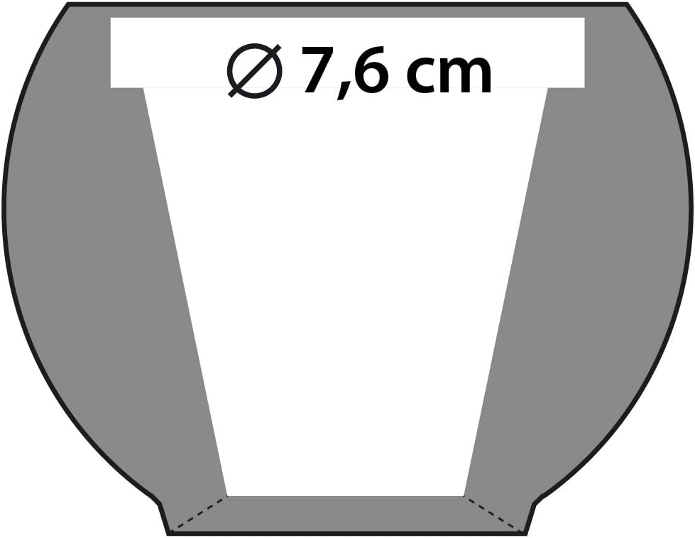 CONCRETTE Blumentopf Blumenkübel Zement-Pflanzkübel Übertopf aus Beton Bauble Optic Ø 7,6 cm | 17 Fa