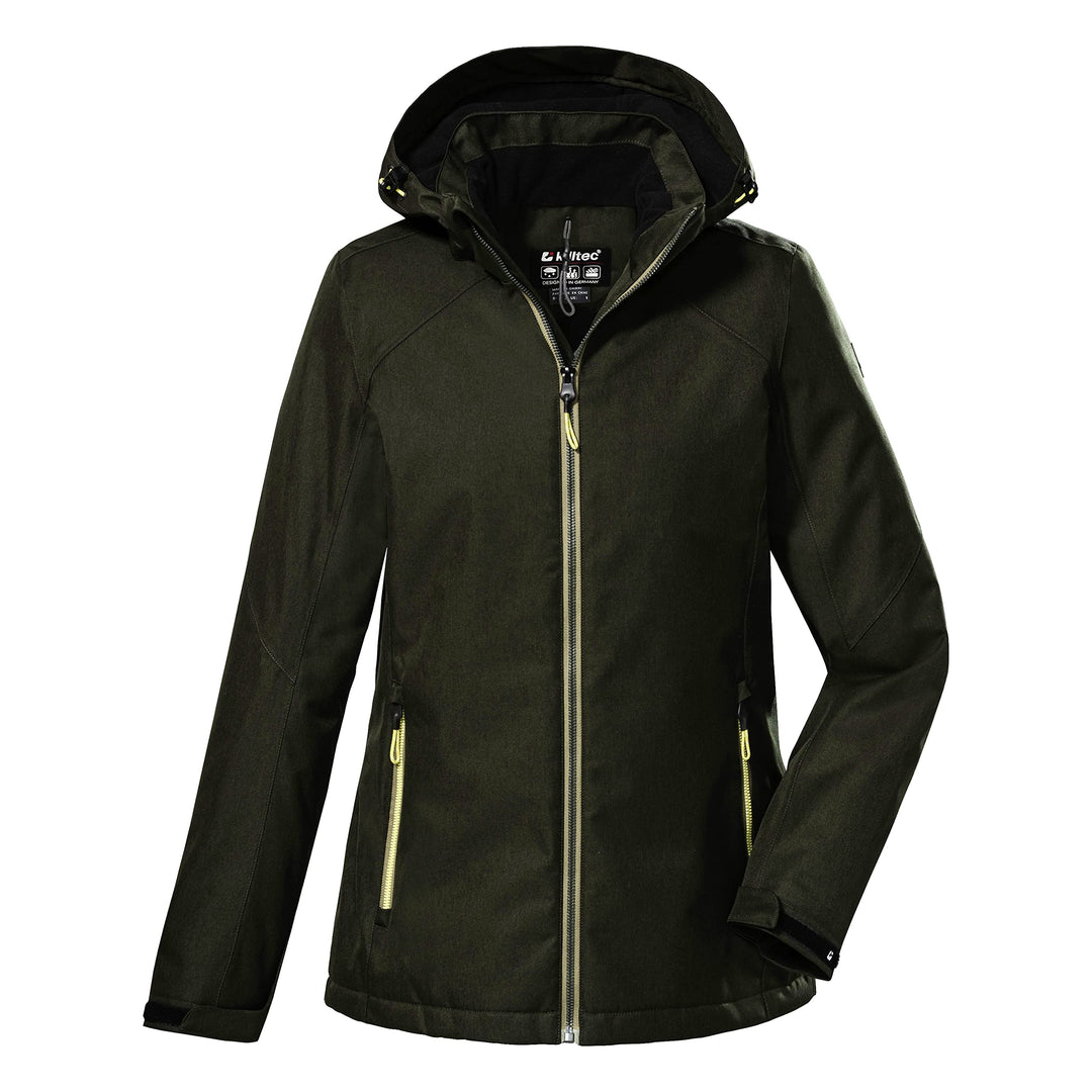 Killtec Damen Kow 142 Wmn Jckt Outdoorjacke/Funktionsjacke mit abzippbarer Kapuze 44 dunkeloliv, 44