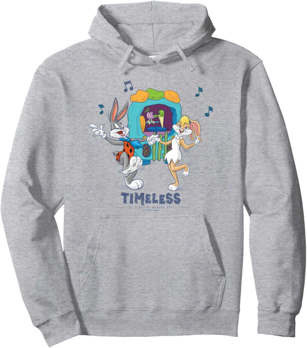 WB 100: Looney Tunes Flintstones Mashup Bugs Bunny & Lola Pullover Hoodie