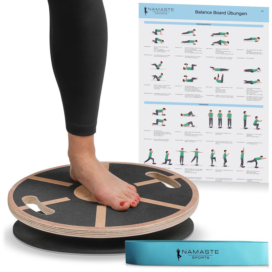 NAMASTE Sports® Balance Board - Rutschfester Gleichgewichtstrainer zur Verbesserung der Balance I Wa