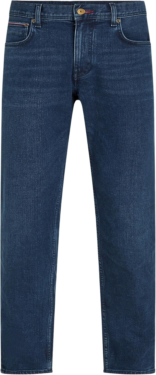 Tommy Hilfiger Herren Jeans Hose Regular Straight Fit 28W / 30L Denim (Bridger Indigo), 28W / 30L De