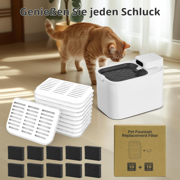 Katzenbrunnen Filter für E VERSWEET MAX drahtlos 105 fl.oz/3L Haustier-Katzenwasserspender Filterers