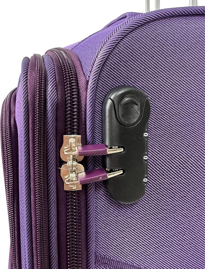 Stoff Reisekoffer Trolley Erweiterbar mit Zwillingsrollen (M/L/XL/XXL oder 4er Set) Weichgepäck (Lil