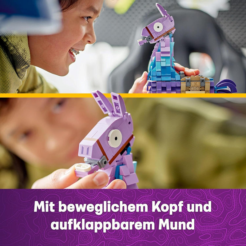 LEGO Fortnite Vorratslama, Spielzeug zum Videospiel, Lama Figur zum Spielen und Ausstellen, Geschenk