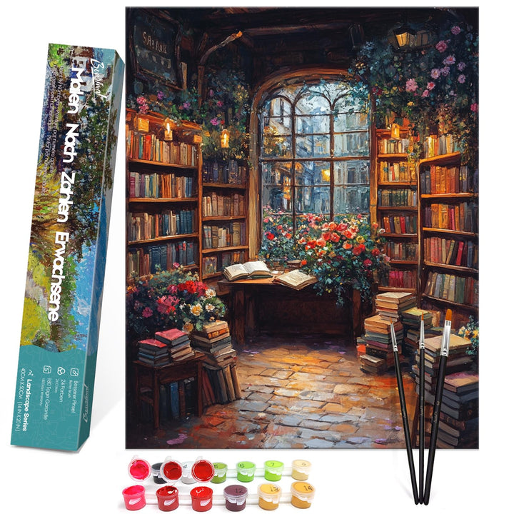 Bougimal Malen Nach Zahlen Erwachsene Landschaft Ohen Rahmen inklusive Pinsel und Acrylfarben - 40 x