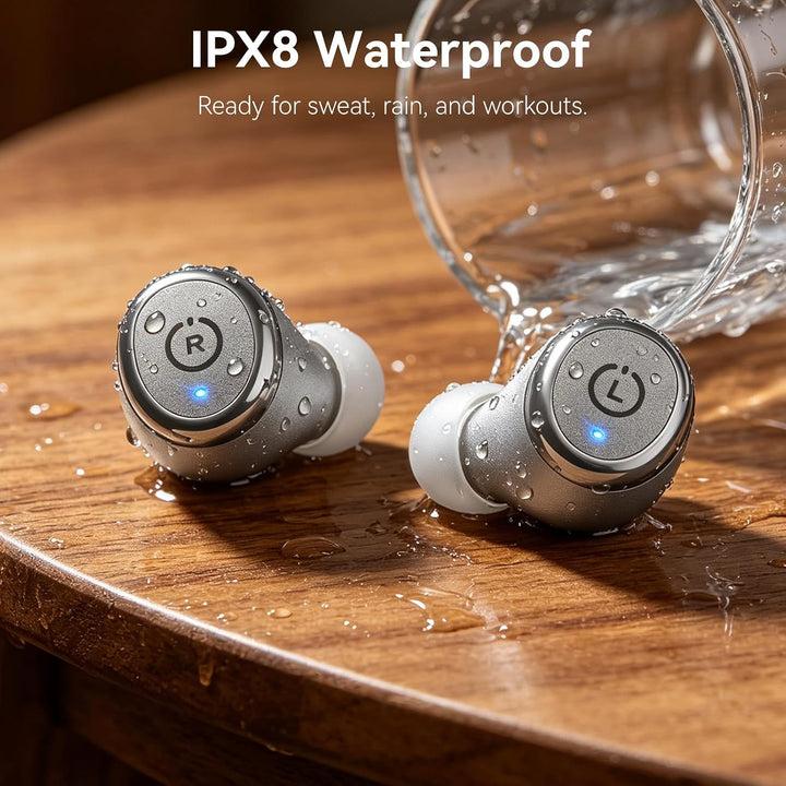 TOZO T10 Kopfhörer Kabellos Bluetooth In Ear mit Ladecase 55 Std. IPX8 | ENC für klare Anrufe und Kl