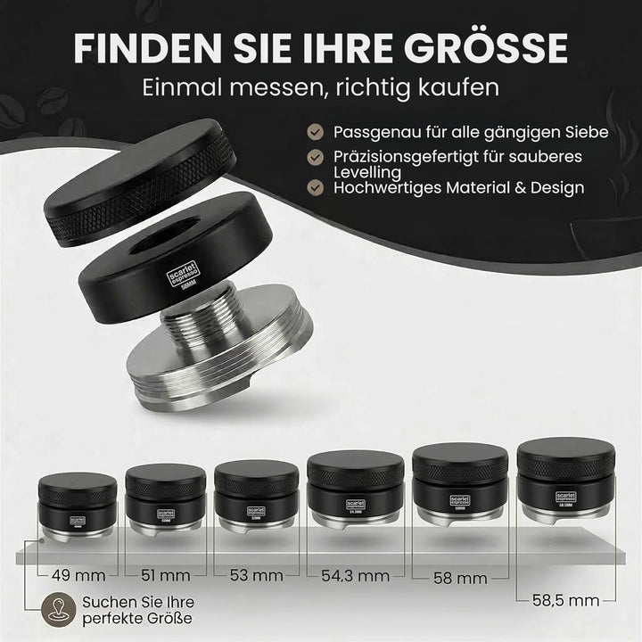scarlet espresso | Distributor »Grande TRE«, gleichmässige Verteilung von Kaffeepulver im Siebträger