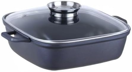 Kopf Bräter Santorin Aluguss 35 x 28 cm 5 Liter inkl. Glasdeckel, 5 Liter