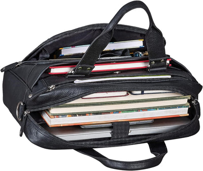 ROYALZ 'Chicago' Leder Umhängetasche Herren Laptoptasche 15,6 Zoll Messenger Bag Ledertasche gross A