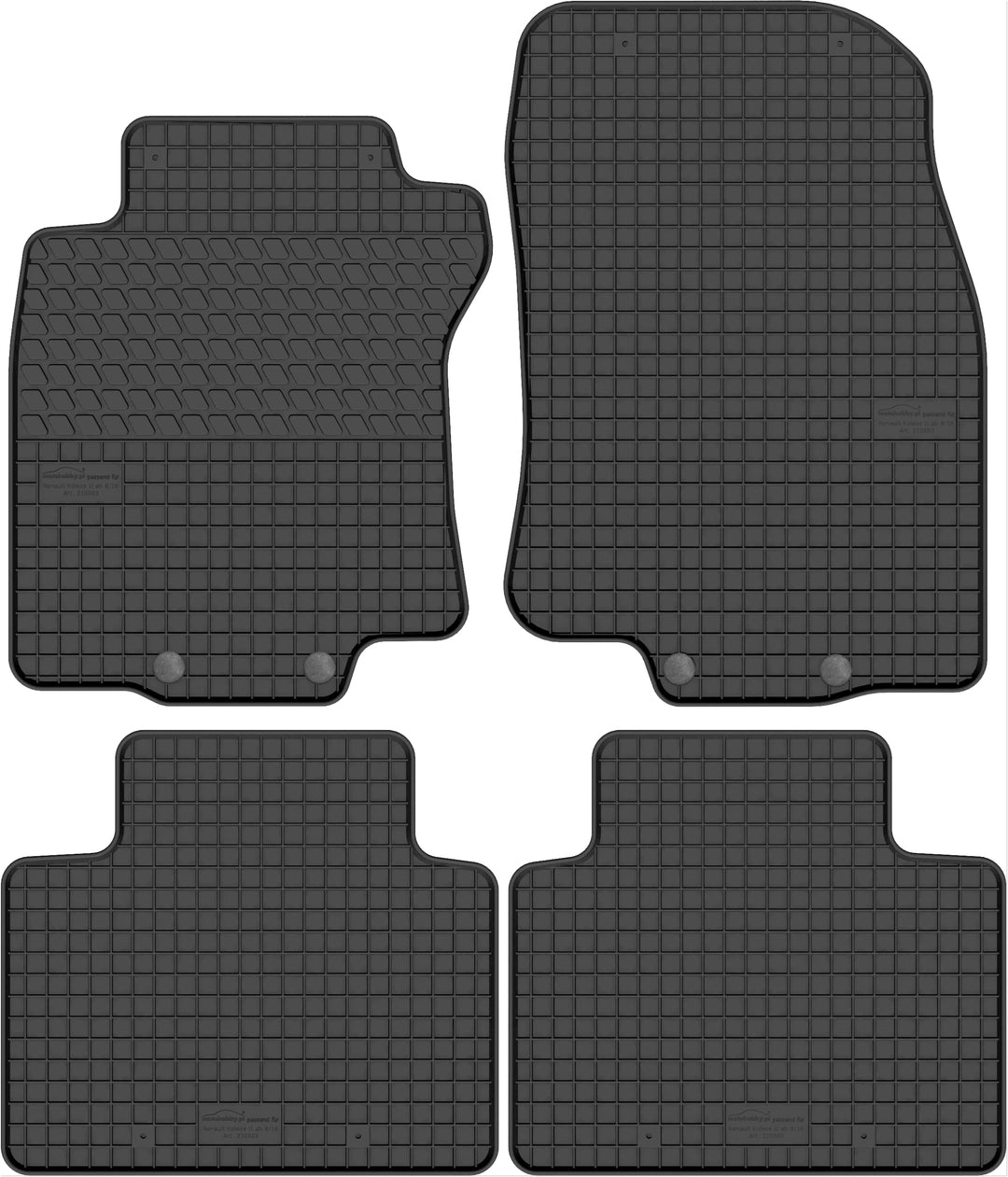Gummimatten Gummi Fussmatten Satz für Renault Koleos II (2017-2021) - Passgenau
