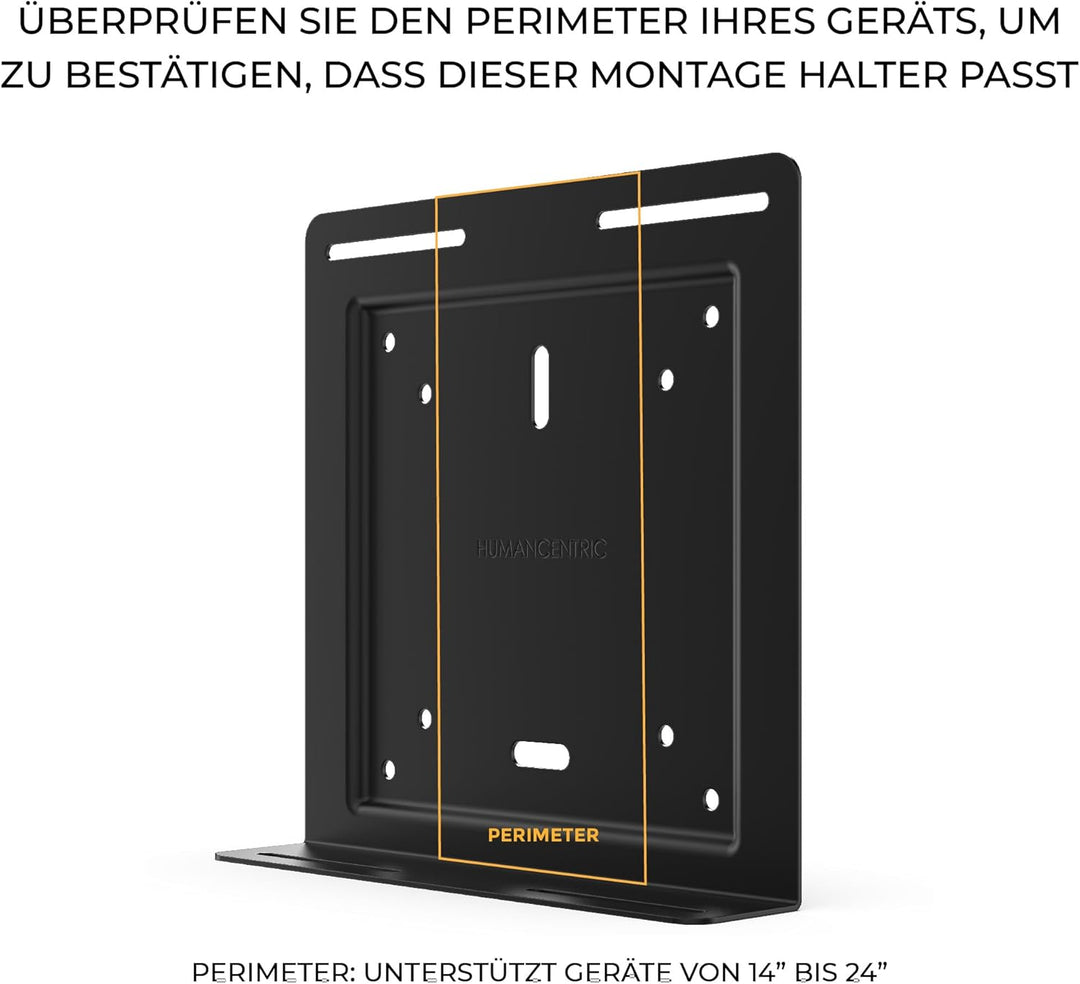 HumanCentric Universelle Wand und VESA Halterung, Verstellbare Gurthalterung für Computer, USV Gerät