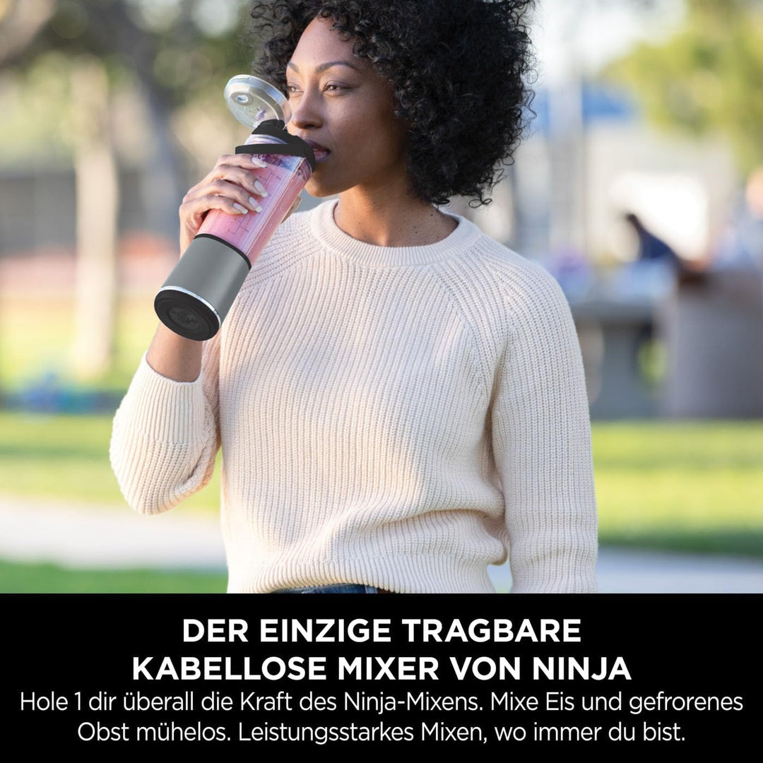 Ninja Blast Kabelloser Mixer, tragbar, USB-C wiederaufladbar, 530 ml, mit auslaufsicherem Trinkdecke