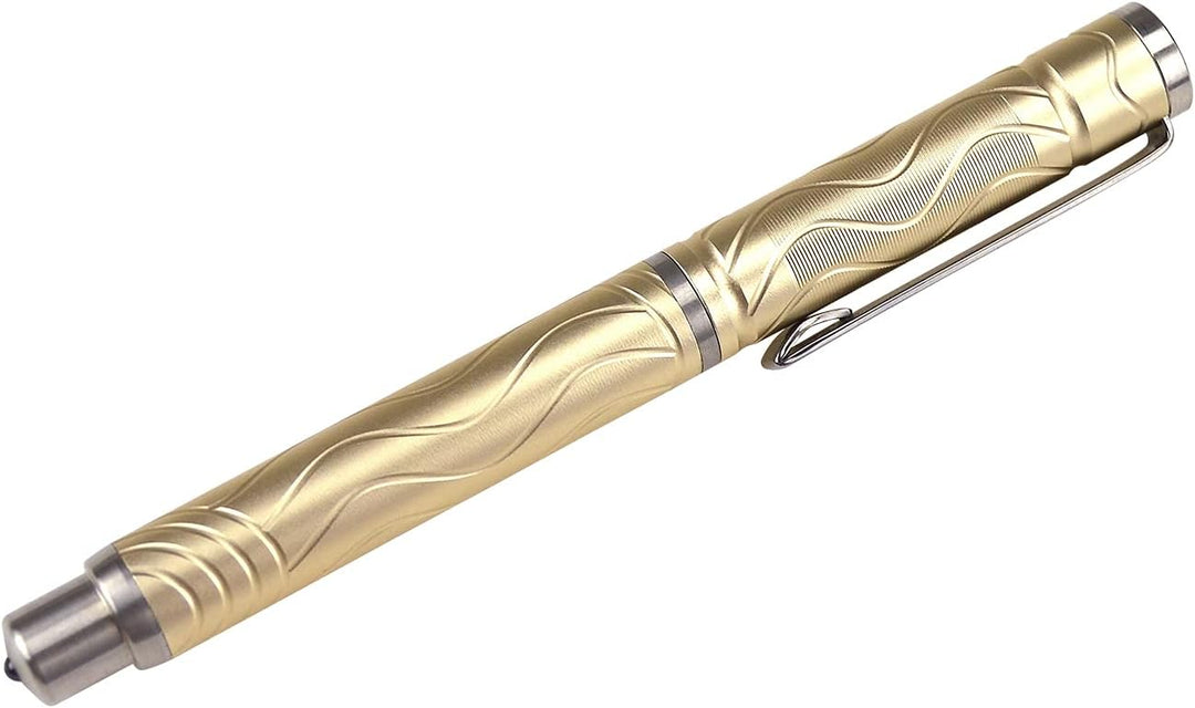 TONIFE Selbstverteidigungsstift mit Notfall-Glasbrecher-Schreibwerkzeug Self Defense Pen (Gold), Gol