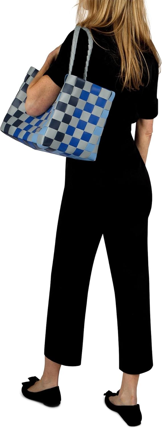 normani Einkaufstasche geflochten mit Henkeln - Tragetasche extra robust Farbe Classic/Lona Classic