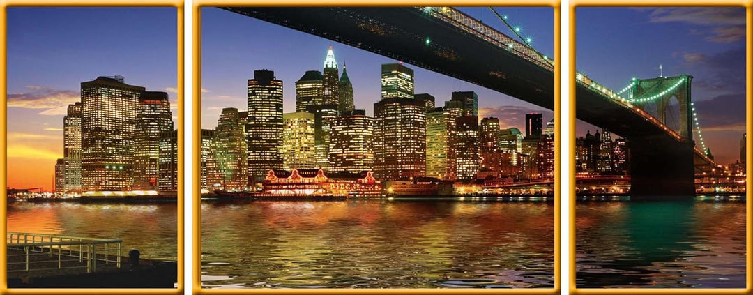 Ravensburger 19906 - New York: Brooklyn Bridge - 1000 Teile Triptychon Puzzle