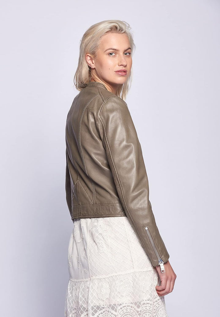 MAZE Damen Lederjacke Grenada L mud, L mud