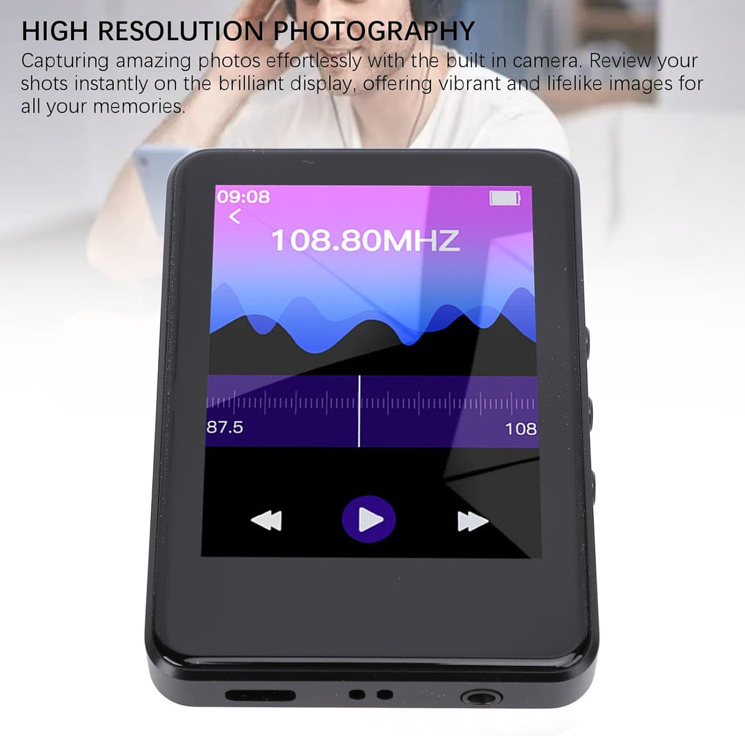 Garsent MP4 -Player, Bluetooth HD Touchscreen Music Player mit Kamera -Videobild Radio Electronic La