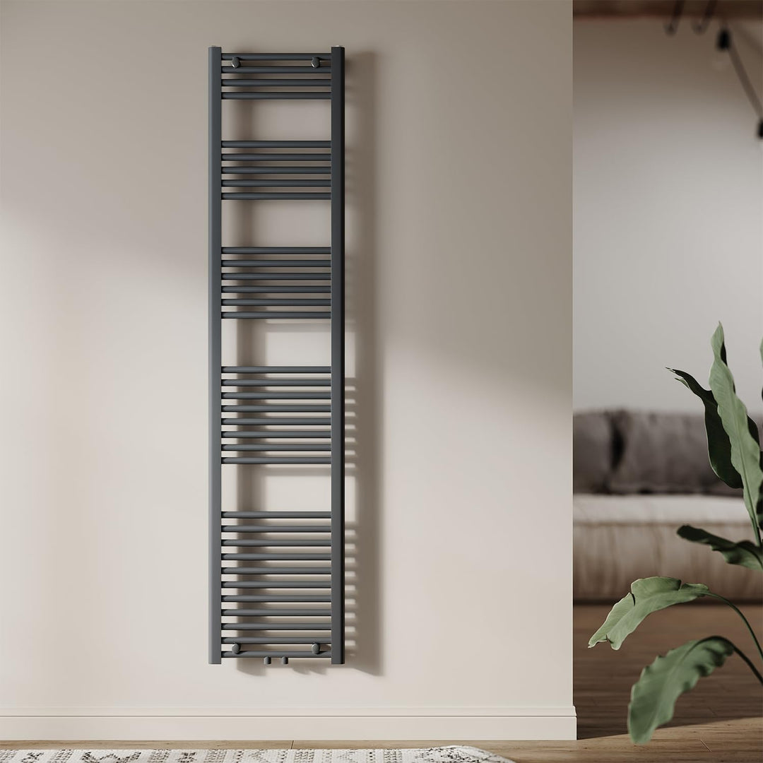 Heizkörper Badheizkörper 1800x400 mm Handtuchheizkörper Mittelanschluss Rundrohr Handtuchwärmer Heiz