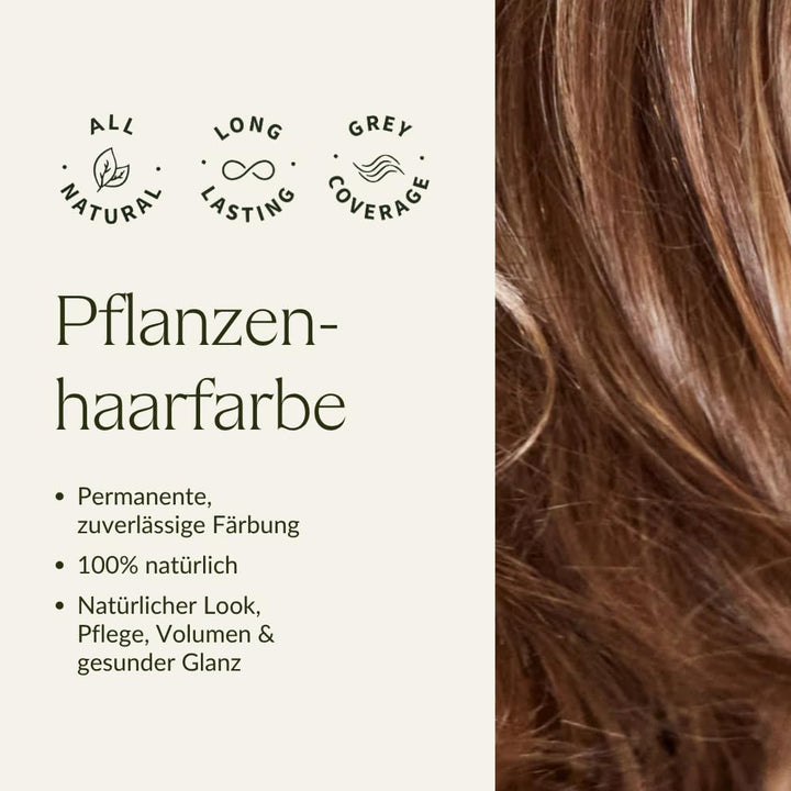 khadi DUNKELBLOND Pflanzenhaarfarbe - Haarfarbe für mattes, mittleres Aschblond bis zu sattem Dunkel