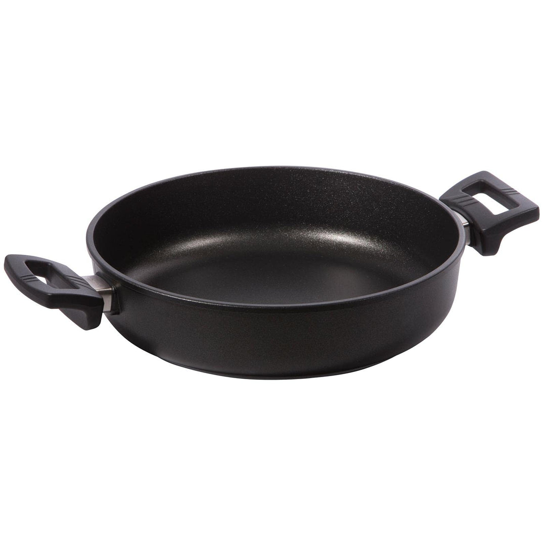 Eurloux Guss-Kasserolle Induktion Ø24 cm - Flache runde Universal Bratenkasserolle 3 Liter mit Besch