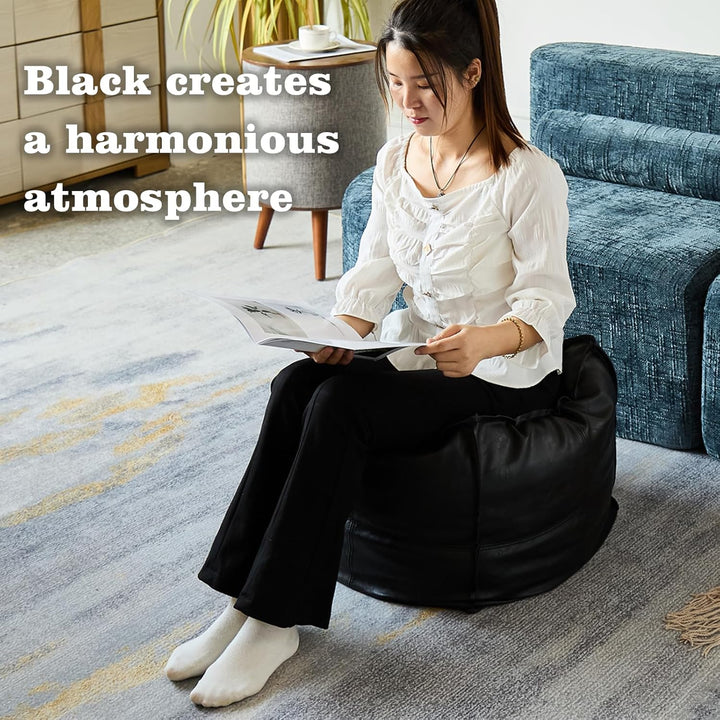 Louis Donné Ungepolsterter Ottoman Pouf Bezug,17.7" Square Pouf Ottoman Fusshocker Sitzsack für Spei