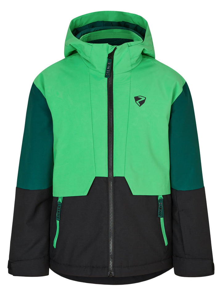 Ziener Jungen Azam Ski-Jacke, Winterjacke | wasserdicht, winddicht, warm (1er Pack) 104 Schwarz, 104