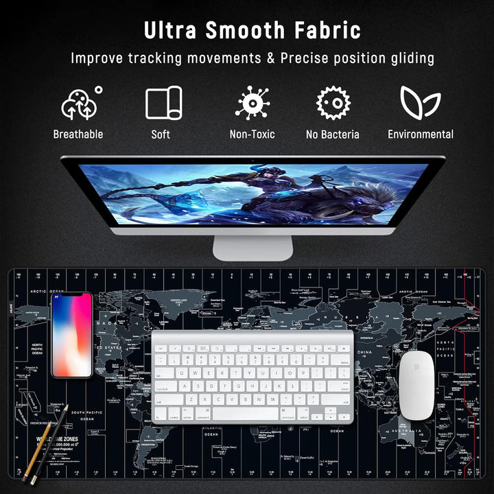 JIALONG Mauspad XXL Gaming Mousepad Gross Multifunktionales rutschfest Office Schreibtischunterlage