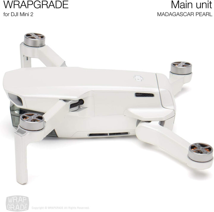 Wrapgrade Skin Sticker Set Kompatibel mit DJI Mini 2 (Madagascar Pearl)
