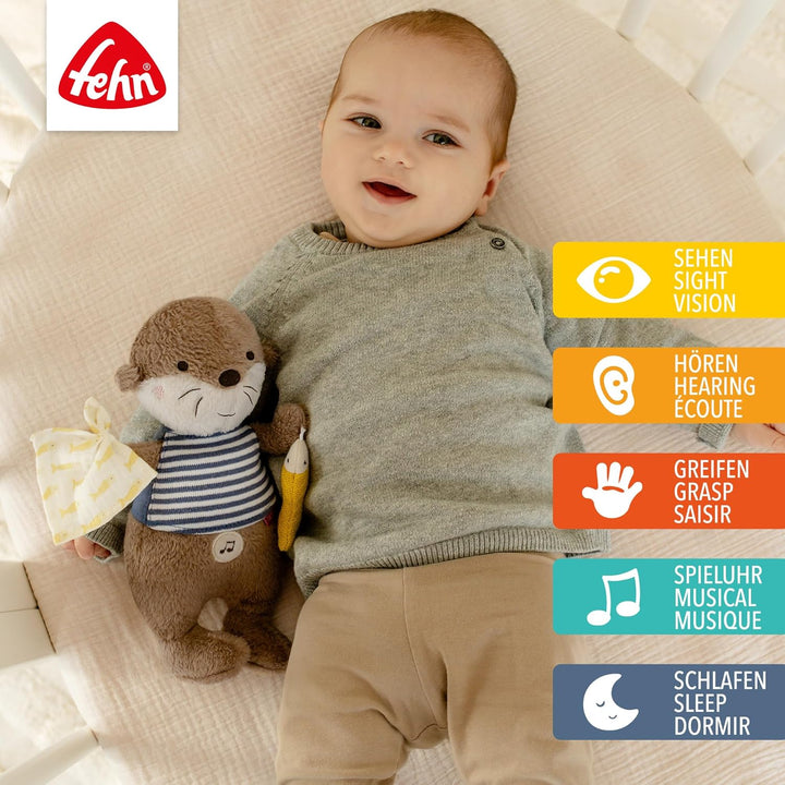 Fehn Einschlafhilfe Otter Theo – Baby Einschlafhilfe mit Soundmodul: Otter Theo Kuscheltier mit entn