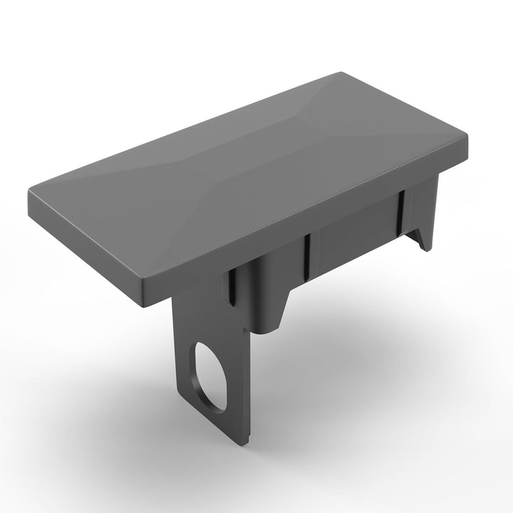220x Doppelstabmattenzaun Zaunkappe Sicherungssteg, Nylon, Silber | für Metallpfosten mit 1,5-2,5mm